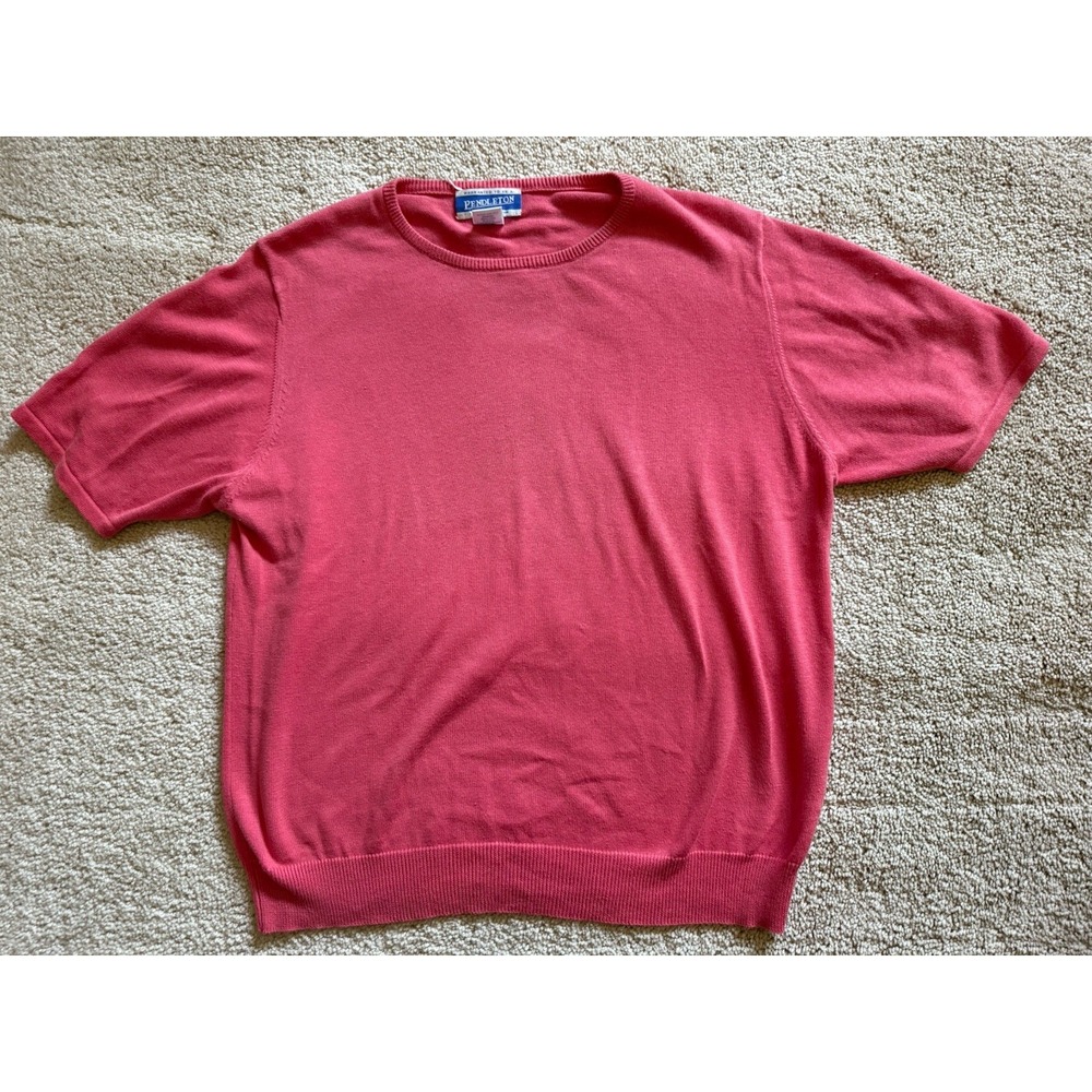 Vintage Pendelton Sweater Short Sleeve Pink Size Large